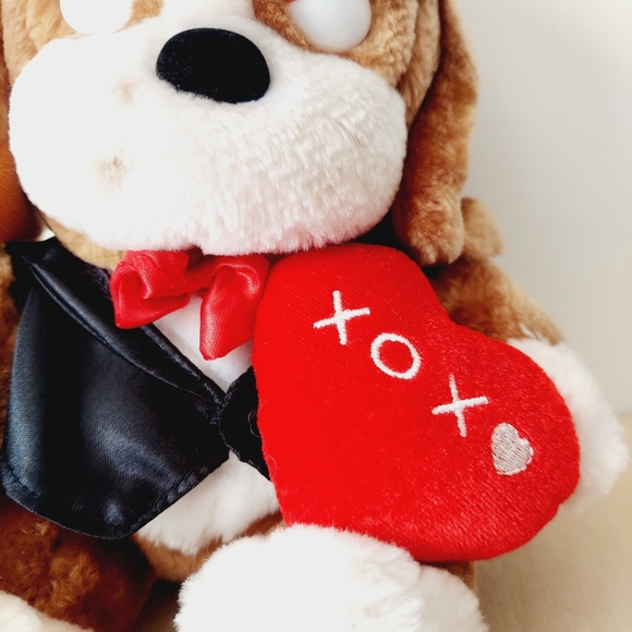 Vintage Collectible Sad Sam Plush Puppy Holding Heart George Valentino - Picture 11 of 11